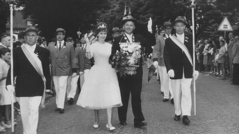 Königspaar 1961, Willi Mensch und Ingrid Auth, Schützenkompanie Glösingen