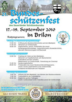 Plakat Bundesschützenfest 2010